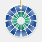 Stained Glass (Radial - Daylight) セラミックオーナメント (裏面)