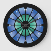 Stained Glass (Radial - Midnight) ラージ壁時計 (正面)