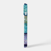 Stained Glass Radiance Art Nouveau Forest iPhone 15ケース (左側面)