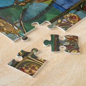 Stained Glass Red Chief Poppies at Sunrise ジグソーパズル (側面)