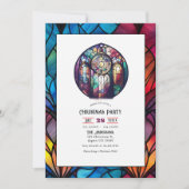 Stained Glass Rose Window Christmas Party 招待状 (正面)