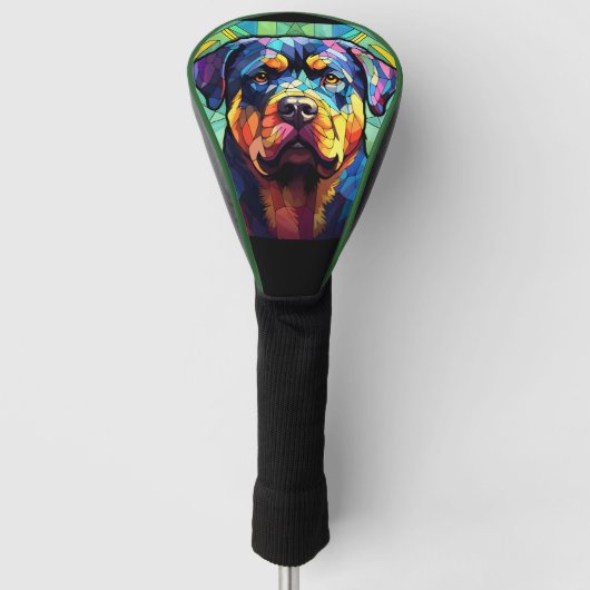 Stained Glass Rottweiler  ゴルフヘッドカバー (正面)