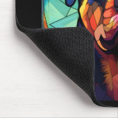 Stained Glass Rottweiler マウスパッド (コーナー)