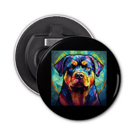 Stained Glass Rottweiler  栓抜き