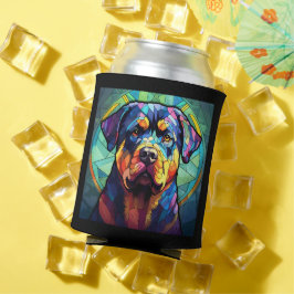Stained Glass Rottweiler  缶クーラー