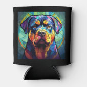 Stained Glass Rottweiler  缶クーラー (正面)