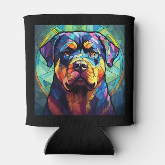 Stained Glass Rottweiler  缶クーラー (裏面)