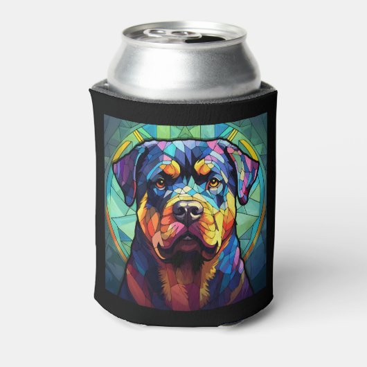 Stained Glass Rottweiler  缶クーラー (缶裏面)