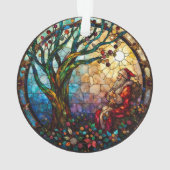 Stained Glass Santa Claus Christmas Tree of Life  オーナメント (裏面)