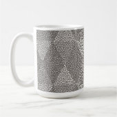 Stained Glass Silver Diamond Pattern コーヒーマグカップ (左)
