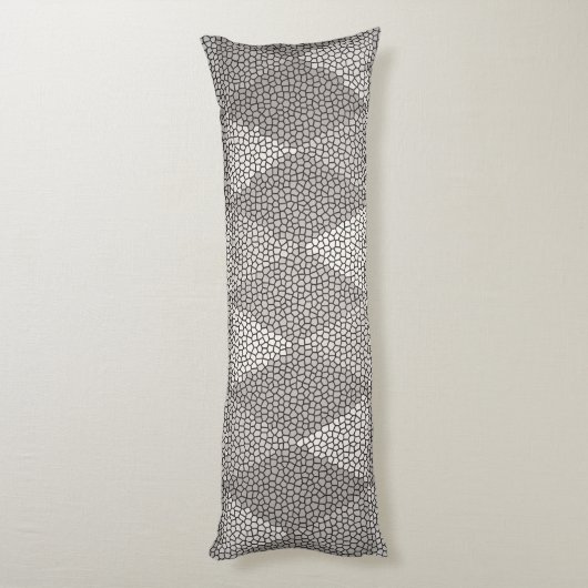 Stained Glass Silver Diamond Pattern ボディピロー (裏面 (縦))