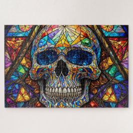 Stained Glass Skull Jigsaw Puzzle ジグソーパズル