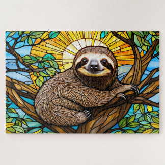 Stained Glass Sloth Jigsaw Puzzle  ジグソーパズル