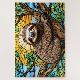 Stained Glass Sloth Jigsaw Puzzle  ジグソーパズル