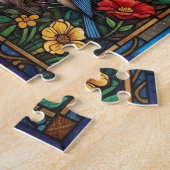 Stained Glass Songbird Sanctuary Jigsaw Puzzle ジグソーパズル (側面)