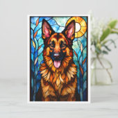 Stained Glass Style Animal Rescue Organization サンキューカード (スタンド正面)