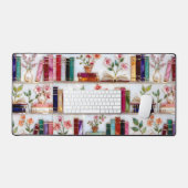 Stained Glass Style Bookshelf Desk Mat デスクマット (キーボード&マウス)