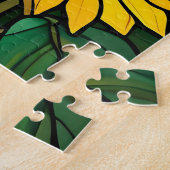Stained Glass Sunflower Jigsaw Puzzle ジグソーパズル (側面)