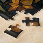 Stained Glass Swan Jigsaw Puzzle ジグソーパズル (側面)