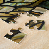 Stained Glass T-Rex Dinosaur Jigsaw Puzzle ジグソーパズル (側面)