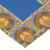 Stained Glass Thanksgiving Turkey  16" x 108" ロングテーブルランナー (コーナー)