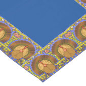 Stained Glass Thanksgiving Turkey 16" x 90" ミディアムテーブルランナー (コーナー)