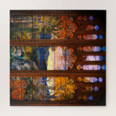 Stained glass tiffany look Victorian elegant  ジグソーパズル (横)