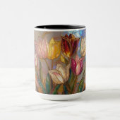 Stained Glass Tulip Mug: Floral Art マグカップ (中央)