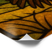 Stained Glass Turkey Poster ポスター (コーナー)