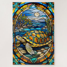Stained Glass Turtle Jigsaw Puzzle ジグソーパズル