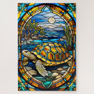 Stained Glass Turtle Jigsaw Puzzle ジグソーパズル