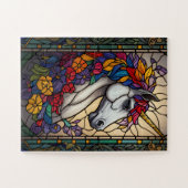 stained glass unicorn puzzle ジグソーパズル (横)