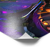 Stained Glass Vibrant Lotus Flower フォトプリント (角)