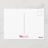 Stained Glass Vibrant Lotus Flower ポストカード (裏面)