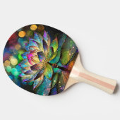 Stained Glass Vibrant Lotus Flower 卓球ラケット (横)