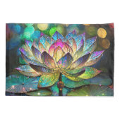 Stained Glass Vibrant Lotus Flower 枕カバー (裏面)