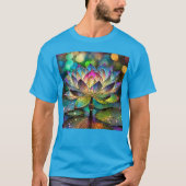 Stained Glass Vibrant Lotus Flower Tシャツ (正面)