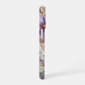 Stained glass violet flower iPhone 16ケース (右側面)