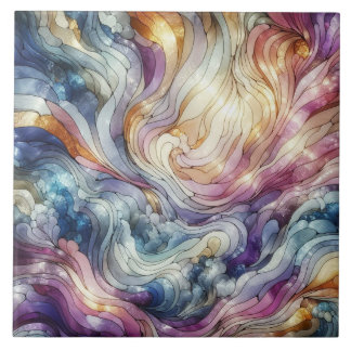 Stained glass wave タイル