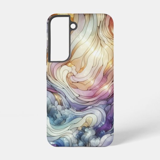 Stained glass wave samsung galaxyケース (裏面)