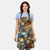 Stained Glass Waves エプロン (着用した状態)