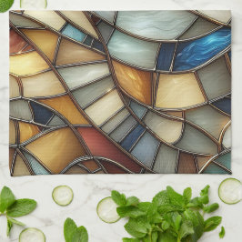 Stained Glass Waves キッチンタオル