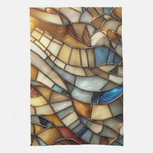 Stained Glass Waves キッチンタオル (縦)