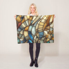 Stained Glass Waves フリースブランケット