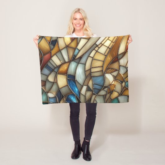 Stained Glass Waves フリースブランケット (インサイチュ)