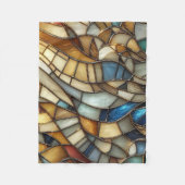 Stained Glass Waves フリースブランケット (正面)