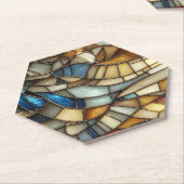 Stained Glass Waves ペーパーコースター (アングル)