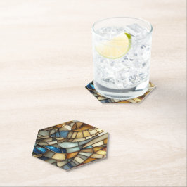 Stained Glass Waves ペーパーコースター