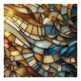 Stained Glass Waves ポスター
