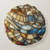 Stained Glass Waves ラウンドクッション (裏面)